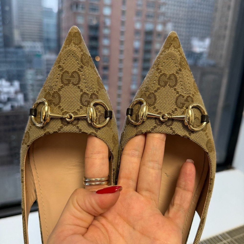 Gucci kitten heel slingback pump with horsebit - Picture 4 of 8